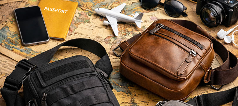 کیف بادی بگ مشکی سبک و ضدآب مناسب سفر و استفاده روزمره با بند قابل تنظیم
