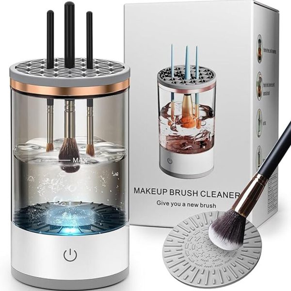 دستگاه شستشو برس آرایشی برقی Electric Makeup Brush Cleaner 2 دستگاه تمیزکننده برس آرایشی با طراحی کاربردی و قدرت بالا، مناسب برای پاکسازی سریع و آسان انواع برسها و بیوتی بلندرها.