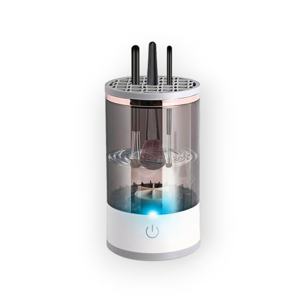 دستگاه شستشو برس آرایشی برقی Electric Makeup Brush Cleaner 1 دستگاه تمیزکننده برس آرایشی با طراحی کاربردی و قدرت بالا، مناسب برای پاکسازی سریع و آسان انواع برسها و بیوتی بلندرها.