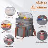 کیف ظرف غذای دو طبقه با قابلیت حفظ دما و ضد نشت