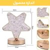 چراغ خواب سه بعدی کریستالی با طراحی ماه و ستاره برای دکوراسیون اتاق خواب