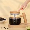 لیوان همزن دار شیشه ای با میله همزن جدا شدنی و ظرفیت 400 میلی‌لیتر