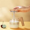 لیوان همزن دار شیشه ای با میله همزن جدا شدنی و ظرفیت 400 میلی‌لیتر
