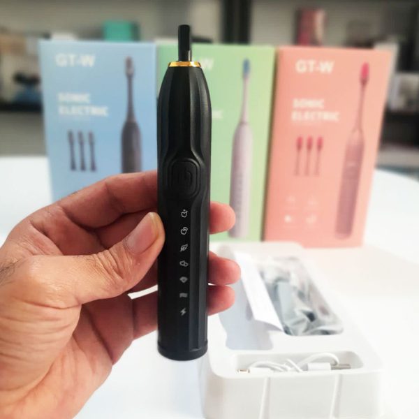 مسواک برقی مدل Sonic electric toothbrush GT-W با طراحی ارگونومیک، فناوری سونیک و قابلیت شارژ برای پاکسازی عمیق دندان‌ها