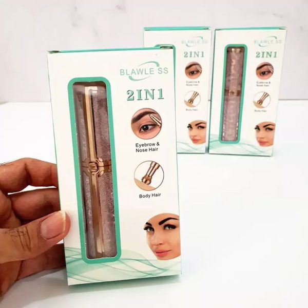 موزن بینی و ابرو جدید 2IN1 مدل HX-206، دستگاه شارژی با سری‌های قابل تعویض برای اصلاح ابرو و موهای زائد بینی