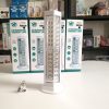 تصویر لامپ مهتابی اضطراری شارژی مدل YL-9693 دارای دو پنل نوری، شارژ با Type-C، میکرو USB، خورشیدی و باتری قلمی