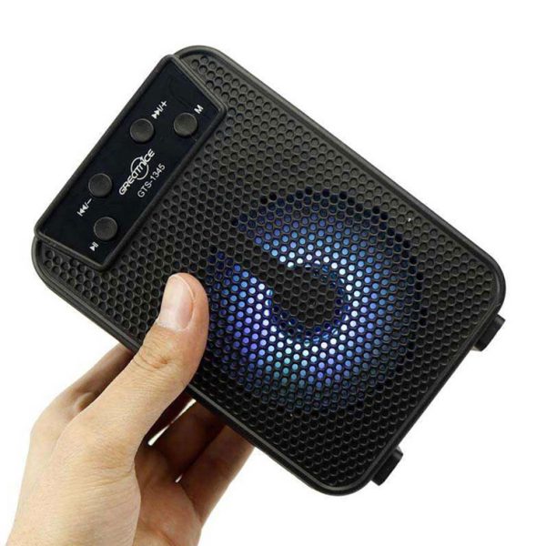 اسپیکر بلوتوث گریت نایس مدل GTS-1345 – اسپیکر کوچک قابل حمل با نور رنگی و صدای واضح