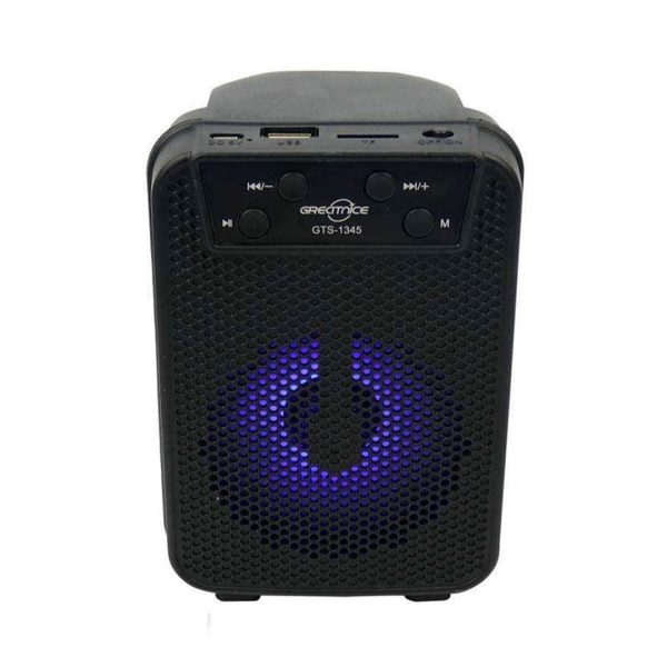 اسپیکر بلوتوث گریت نایس مدل GTS-1345 – اسپیکر کوچک قابل حمل با نور رنگی و صدای واضح
