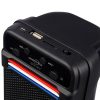 تصویر اسپیکر بلوتوث قابل حمل گرید نایس مدل GTS-1372 با طراحی مشکی و نورهای رنگی RGB