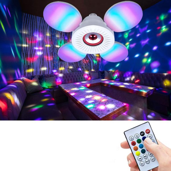 لامپ اسپیکردار بلوتوثی RGB LED با نورپردازی رنگی و اسپیکر داخلی مناسب مهمانی و اتاق خواب