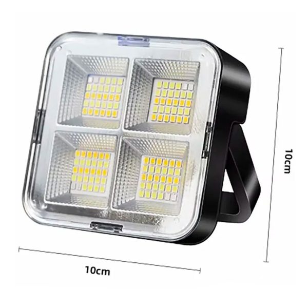 پروژکتور شارژی خورشیدی آهنربادار مدل R05 با 10 وات، شارژ USB و پنل خورشیدی