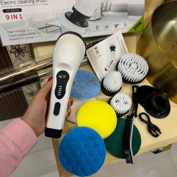 فرچه برقی شارژی چند کاره مدل JY-6010 برای نظافت سرویس و کاشی